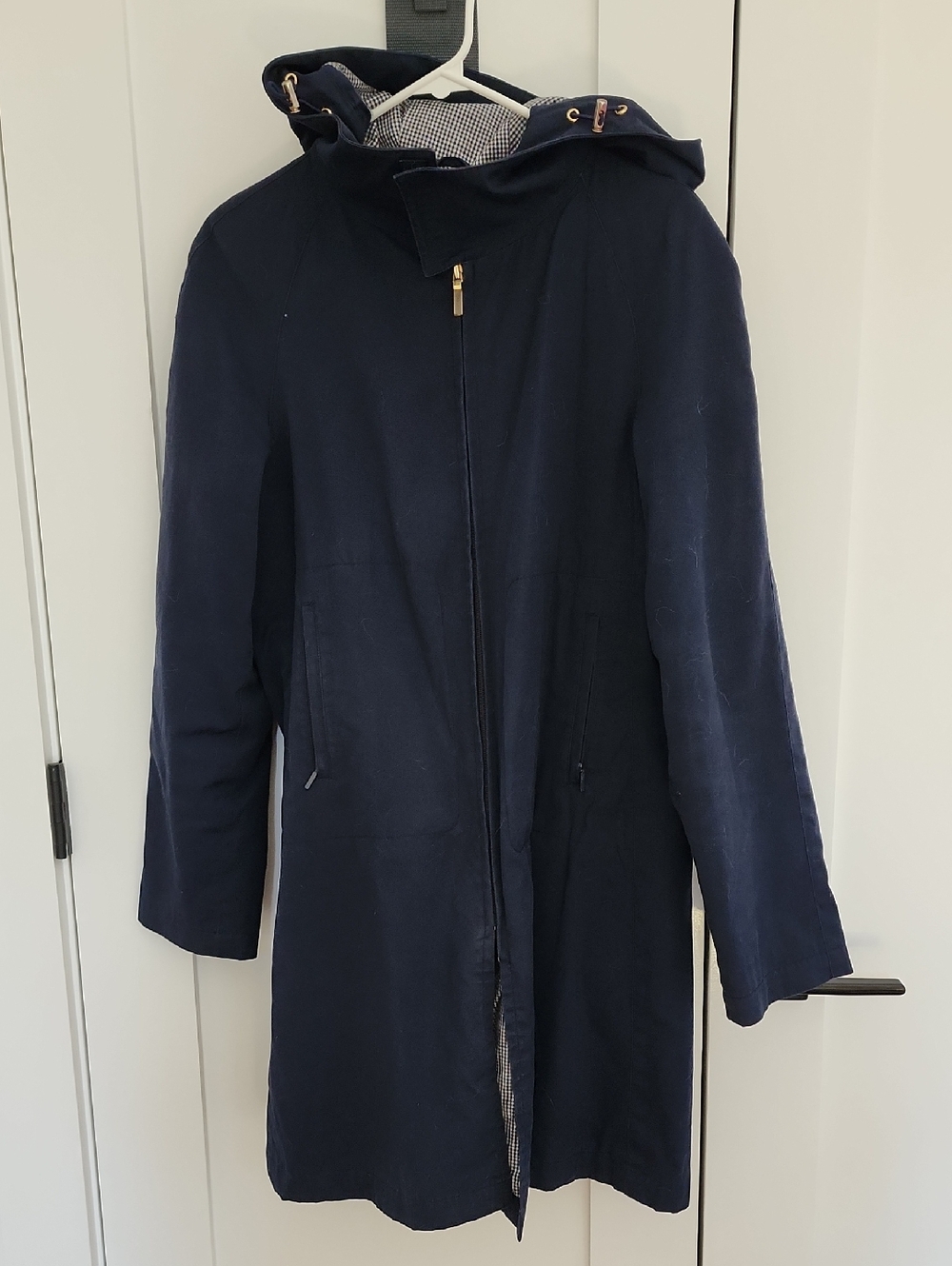 Ralph Lauren Navy Hooded Trench Coat